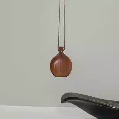 【高品质】 色菲尔 小巧酒壶木质吊坠 复古新中式国风森系民族风时尚通勤日常百搭毛衣链 鸡翅木 项链 男女同款情侣款