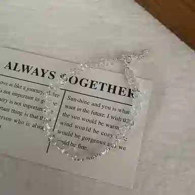 【S925银 赠含金贴纸】 色菲尔 纯洁平衡事业顺利招财上岸磁场好运连连缓解压力日常通勤百搭可调节手饰#转运 白水晶 手链 女款