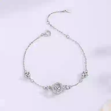 【S999 赠含金贴纸】 色菲尔 跳动的心 莫比乌斯在逃公主 小众轻奢设计精致温柔闪耀氛围感可调节手饰 银 手链 女款