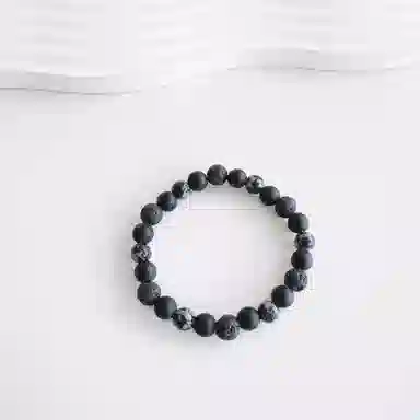 【霸气炫酷 赠含金贴纸】 色菲尔 醒狮新中式国潮学生转运珠细腻光洁质感性张力硬汉爸爸男友手饰#好运 黑曜石 手串 男女同款情侣款