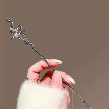 色菲尔 蛇形蛇形发饰金属感高级感新中式盘发个性创意小众簪子时尚发钗盘发神器简约发卡 合金 发簪 女款