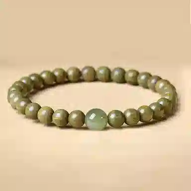 【高品质绿檀 】 色菲尔 转运玉珠 新中式国潮平安喜乐招财文玩盘玩佛珠念珠静心凝神学生男生时尚百搭#好运 檀木 手串 男女同款情侣款