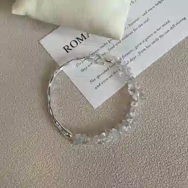 【S925银 赠含金贴纸】 色菲尔 事业顺利纯洁平衡招财上岸磁场好运连连 缓解压力日常通勤约会百搭#玄学转运手饰 白水晶 手链 女款