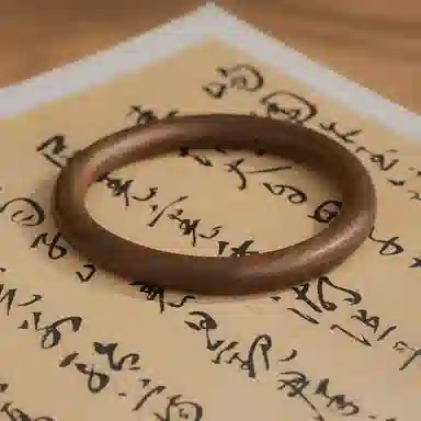 【吸金招财】 色菲尔 古风手圈韵味旗袍气质温柔新中式国潮转运平安喜乐文玩盘玩学生时尚百搭#好运 檀木 手镯 男女同款情侣款