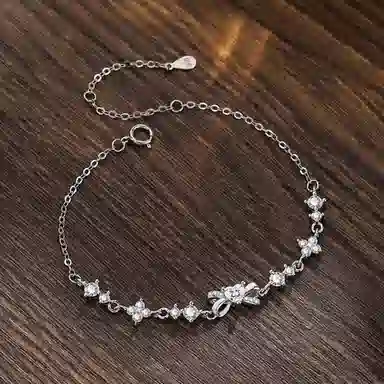 【S999银 赠含金贴纸】 色菲尔 招财福蝶穗穗平安 简约小众设计高级感温柔气质百搭轻奢简约时尚优雅手饰 银 手链 女款