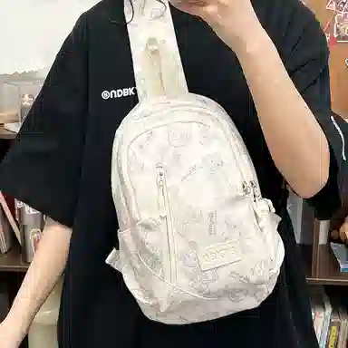 爱尔绅特 休闲轻便简约 尼龙 斜挎胸包 男女同款情侣款 白色/黑色/红色/紫色/绿色