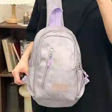 爱尔绅特 休闲轻便简约 尼龙 斜挎胸包 男女同款情侣款 白色/黑色/红色/紫色/绿色