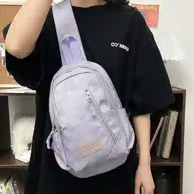 爱尔绅特 休闲轻便简约 尼龙 斜挎胸包 男女同款情侣款 白色/黑色/红色/紫色/绿色