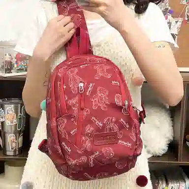 爱尔绅特 休闲轻便简约 尼龙 斜挎胸包 男女同款情侣款 白色/黑色/红色/紫色/绿色