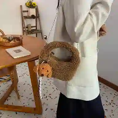 爱尔绅特 时尚百搭 羊羔毛 斜挎包 女款 多色