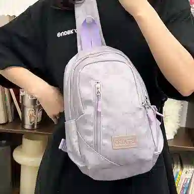 爱尔绅特 休闲轻便简约 尼龙 斜挎胸包 男女同款情侣款 白色/黑色/红色/紫色/绿色