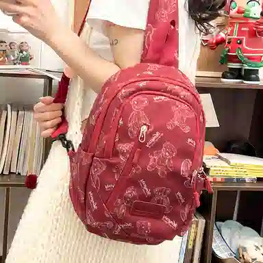 爱尔绅特 休闲轻便简约 尼龙 斜挎胸包 男女同款情侣款 白色/黑色/红色/紫色/绿色