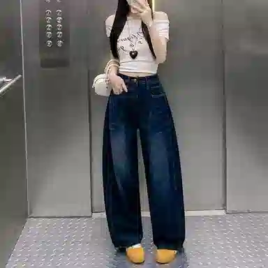 柏黛妃 通勤时尚舒适休闲牛仔裤 女款