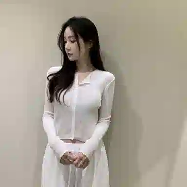 柏黛妃 韩系气质薄款长袖百搭开衫针织衫 女款