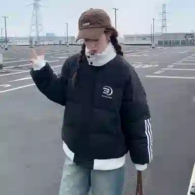 柏黛妃 美式面包服长袖通勤棉服 女款