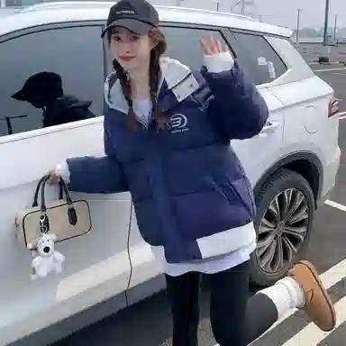 柏黛妃 美式面包服长袖通勤棉服 女款