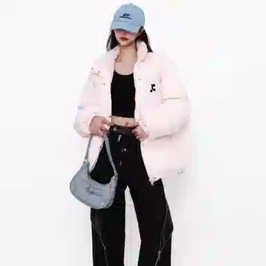 柏黛妃 面包服保暖夹棉简约舒适外套棉服 女款