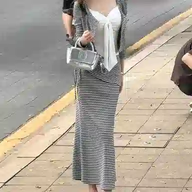 柏黛妃 时尚舒适休闲长袖裙装套装 女款