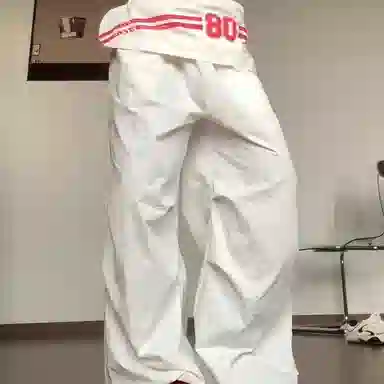 柏黛妃 美式设计感小众阔腿休闲裤 女款