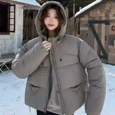 柏黛妃 韩系百搭棉袄加厚时尚设计感棉服 女款