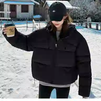 柏黛妃 韩系百搭棉袄加厚时尚设计感棉服 女款