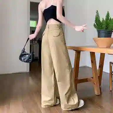 柏黛妃 复古高腰设计感简约牛仔裤 女款