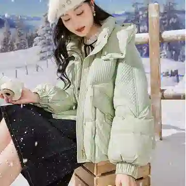 柏黛妃 休闲简约通勤百搭棉服 女款