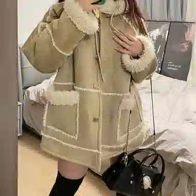 柏黛妃 简约舒适休闲长袖棉服 女款