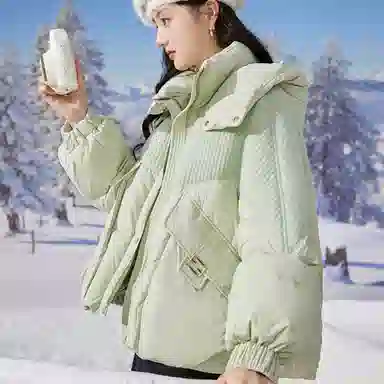 柏黛妃 休闲简约通勤百搭棉服 女款