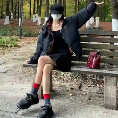 柏黛妃 学院风复古格子设计感小众棉服 女款