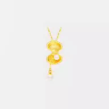 曼卡龙 垂爱小贝壳 足金 按克计价 黄金吊坠 女款