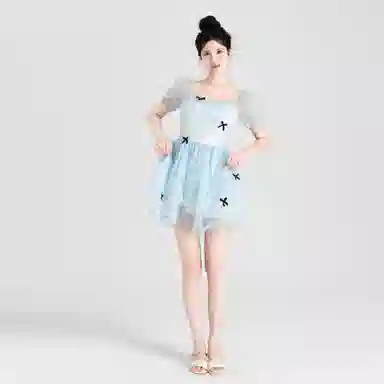 Jiutiao Miao Fairy Bow Dress