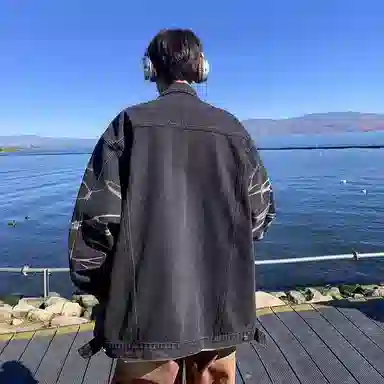 EDRPIUS Vintage Denim Jacket