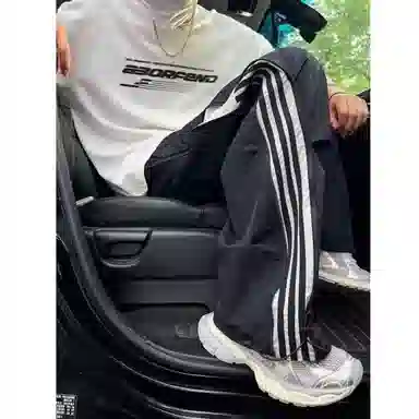 悍戈 美式复古高街风冰丝凉感多设计元素宽松百搭伞兵裤休闲裤 男女同款