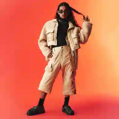 Feng Chen Wang x UGG Deconstructed Zip Jacket Off-White