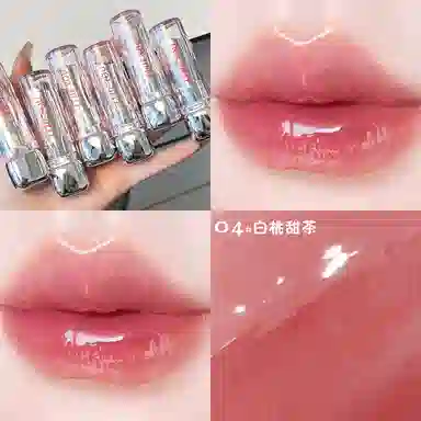 丽洁悠 【爆款】精华口红清透山茶固体镜面水润口红 水光 不晕染自然