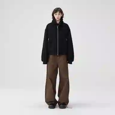 BENMYSHOWER Wool Collar Padded Coat