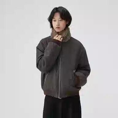 BENMYSHOWER Wool Collar Padded Coat