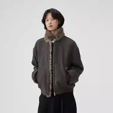 BENMYSHOWER Wool Collar Padded Coat