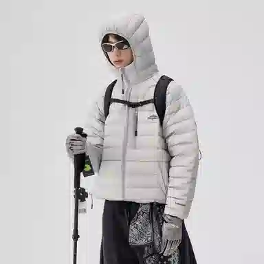 BENMYSHOWER Retro Couple Hoodie Down Jacket