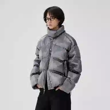 BENMYSHOWER Liquid Metal Down Jacket