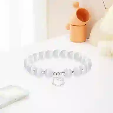 【999足银镂空猫咪】 岁月静好 萌趣卡通软萌小猫经典时尚白月光招财纳福招桃花轻奢小众设计感简约百搭日常通勤#好运 琉璃 手串 女款