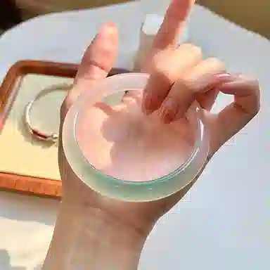 【甄选高品质】 岁月静好 半山山水美人镯新中式复古国风素圈玉石汉服旗袍镯子贵妃优雅气质平安镯日常通勤百搭#好运 琉璃 手镯 女款