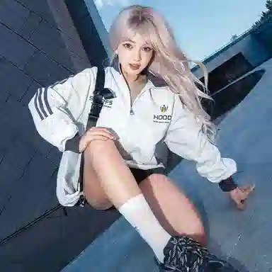 【Contrast学院风】蓝精灵 美式潮流教练服勋章字母印花撞色三条杠秋冬季立领拉链休闲拼接嘻哈设计感插肩袖开衫防风外套卫衣 男女同款