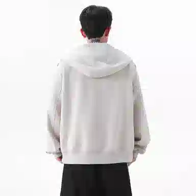 【Cleanfit棋盘格】蓝精灵 美式街头风创意字母印花个性设计重磅开衫连帽撞色外套宽松百搭拉链卫衣 男女同款
