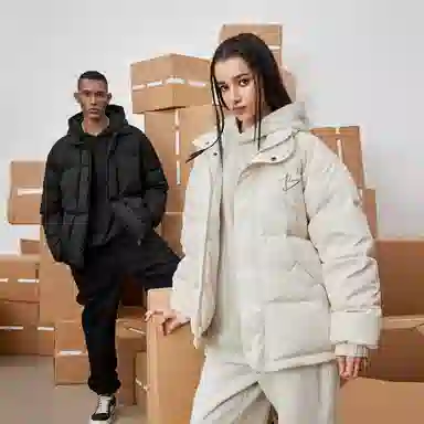 bodydream Loose Fit Thick Stand Collar Jacket