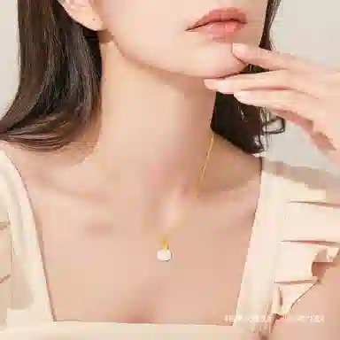 中国珠宝 福袋高级感轻奢如意招财吊坠 玉髓 玉石项链 女款