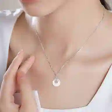 中国珠宝 新中式 转运 如意 四叶草 上岸平安扣 国风 玉髓 项链 女款