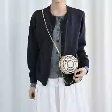 Lanbofan Burberry Portable Makeup Bag Strap Replacement Brown Black