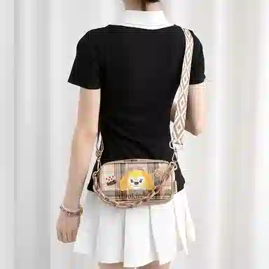 兰宝梵 适用迪士尼文具包课堂系列文具包便捷收纳包 金属拼帆布 包肩带 男女同款情侣款 多色